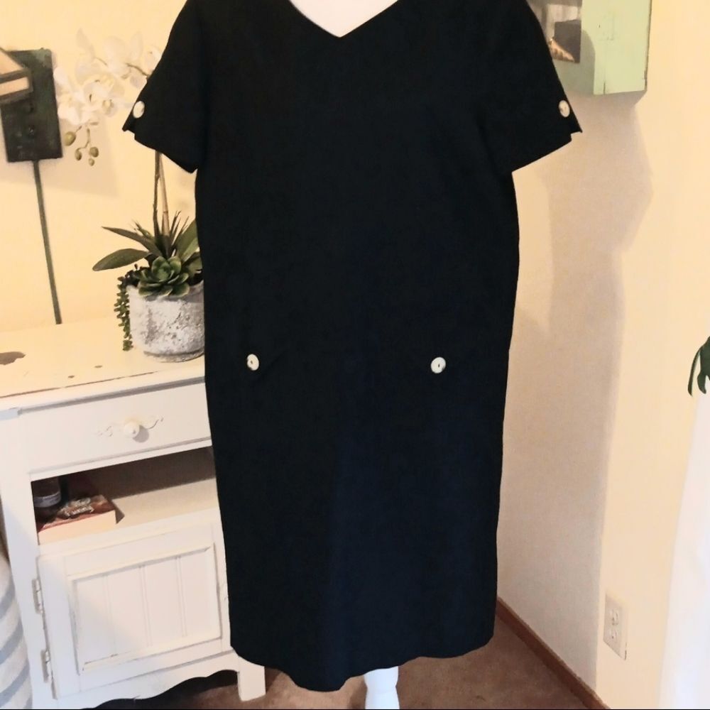 VINTAGE Shomi By Miller Shor Silk Shift Dress